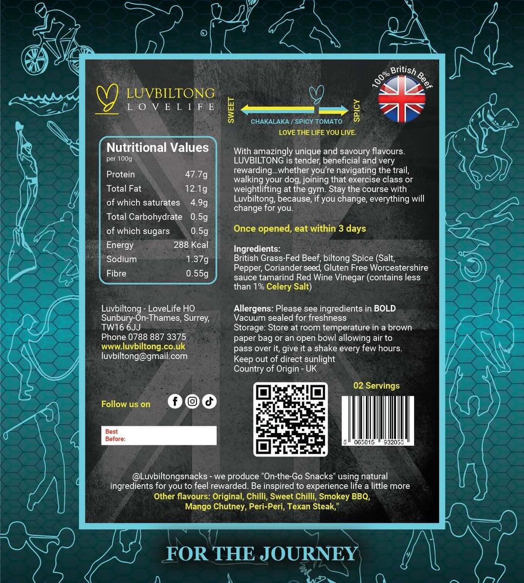  Chakalaka/Spicy Tomato Biltong- Sliced