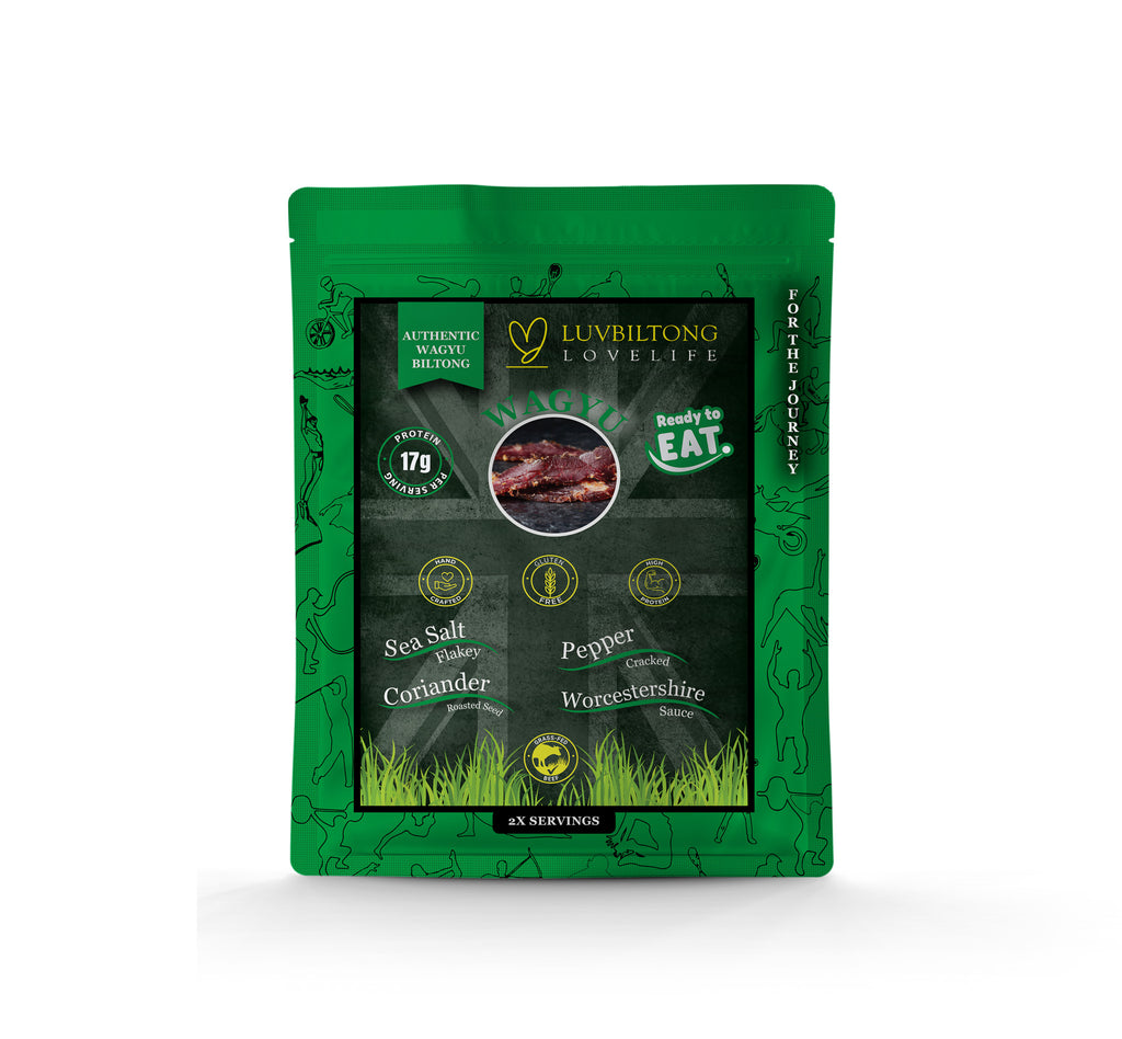 LuvBiltong Original/Traditional grass-fed Wagyu biltong snack made in UK