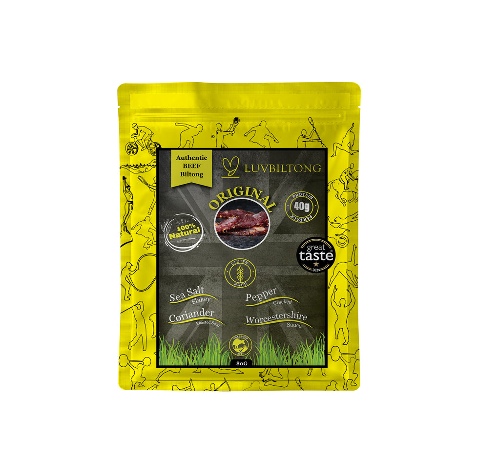 Original - Sliced Biltong package featuring natural ingredients and traditional flavour.