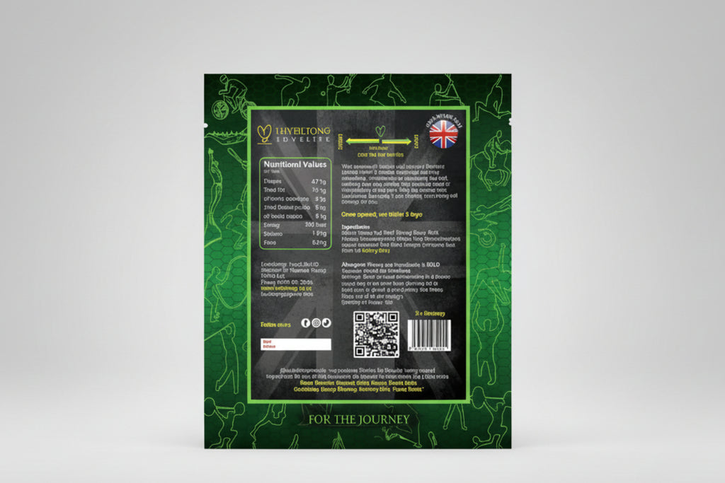 LuvBiltong Portuguese Peri-Peri Flavour grass-fed beef biltong snack, using natural ingredients and made in the UK